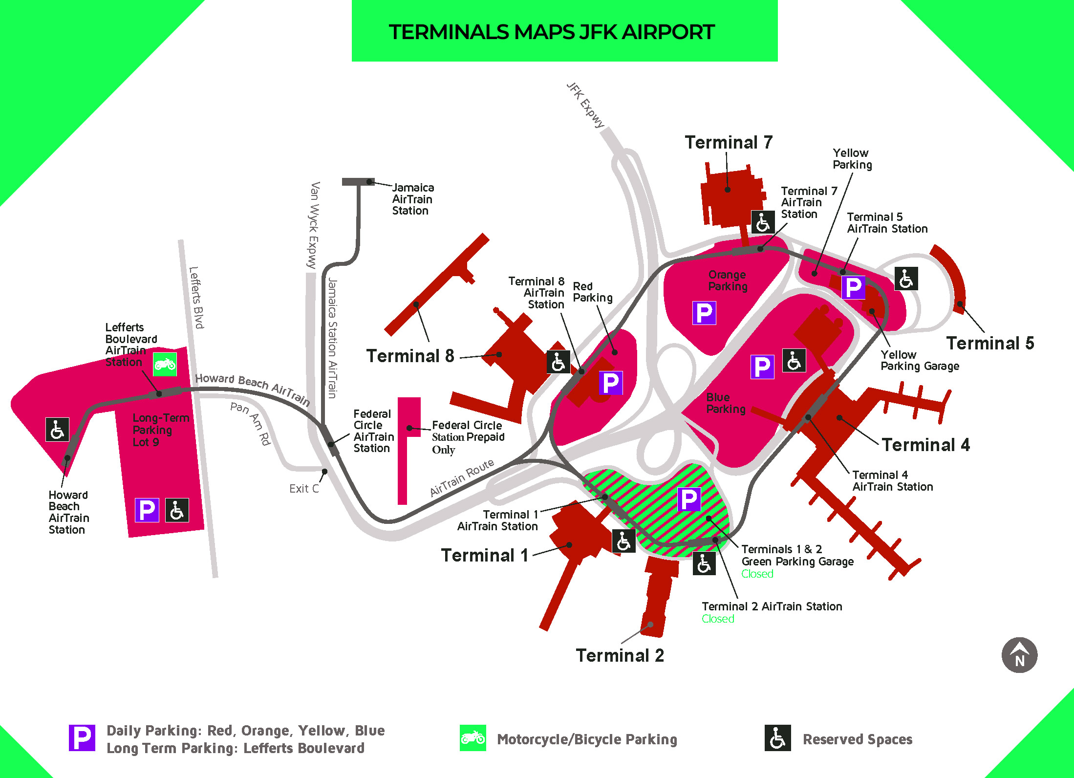 Terminals maps JFK Airport 